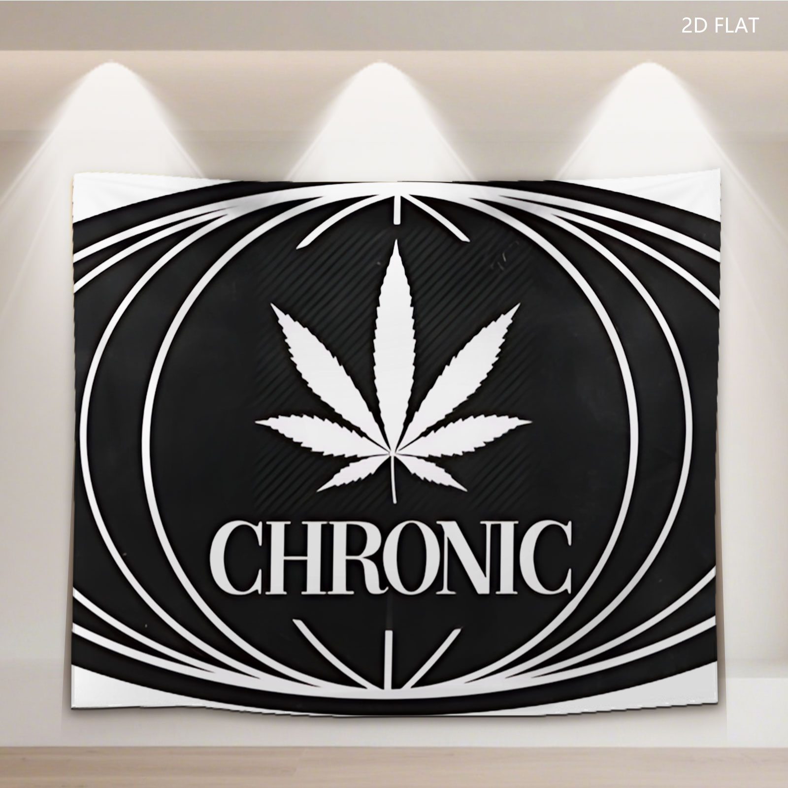 Chronic: Cannabis Brand Logo with Leaf Symbol - Tapestry