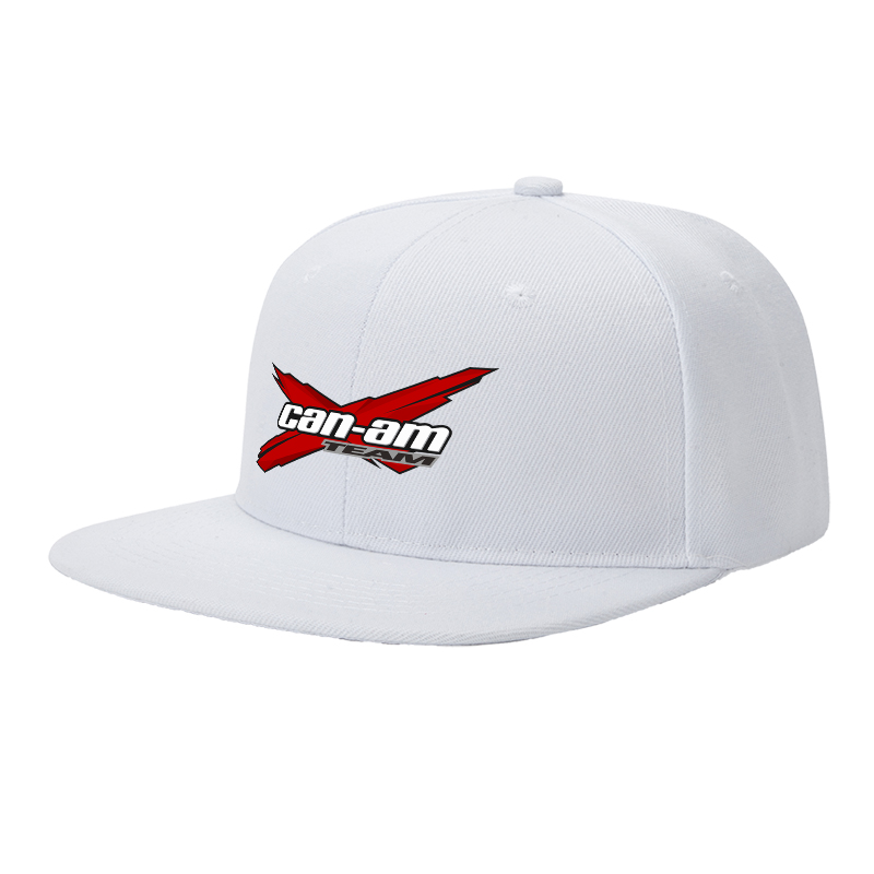 Flat Brim Baseball Cap Can-Am Team Logo Print Streetwear Underground Skate Style for Basketball Court Skate Park Urban Riders and Streetwear Enthusiasts