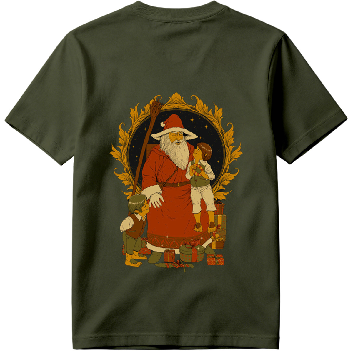 Santa Claus with Children and Gifts - Tee