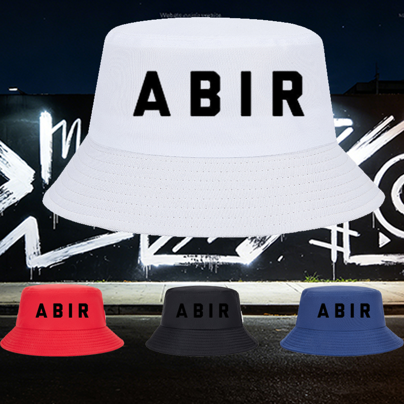 Unisex Fisherman Hat with ABCR Logo Print - Classic Cotton Bucket Hat for Outdoor Activities, Travel, and Casual Wear - Suitable for Men and Women Seeking Stylish Sun Protection