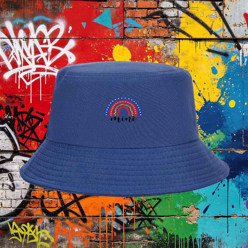 Unisex Classic Bucket Hat with Rainbow Leopard Print and Stars Design - Perfect for Outdoor Activities, Travel, and Casual Wear - Ideal for Adults Seeking Stylish Sun Protection and Fashionable Accessories