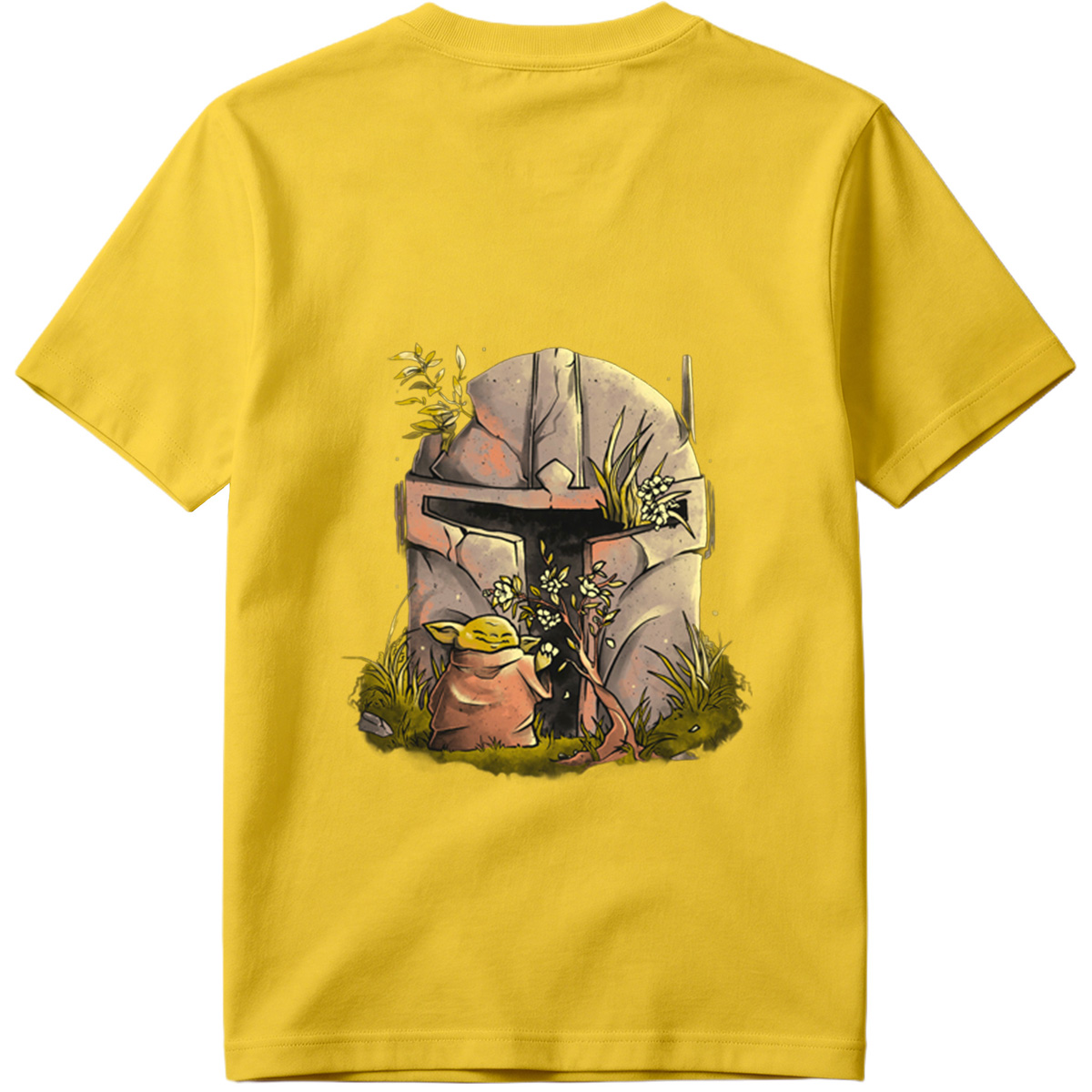 Yoda and Mandalorian Helmet Garden - Tee