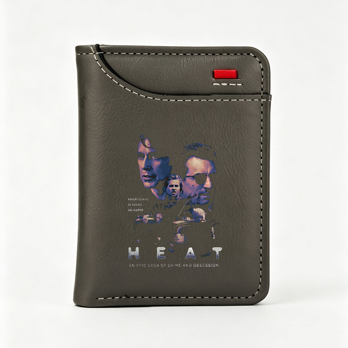 Heat: Robert De Niro, Al Pacino, Val Kilmer in an Epic Saga of Crime and Obsession - Vertical Style Wallet