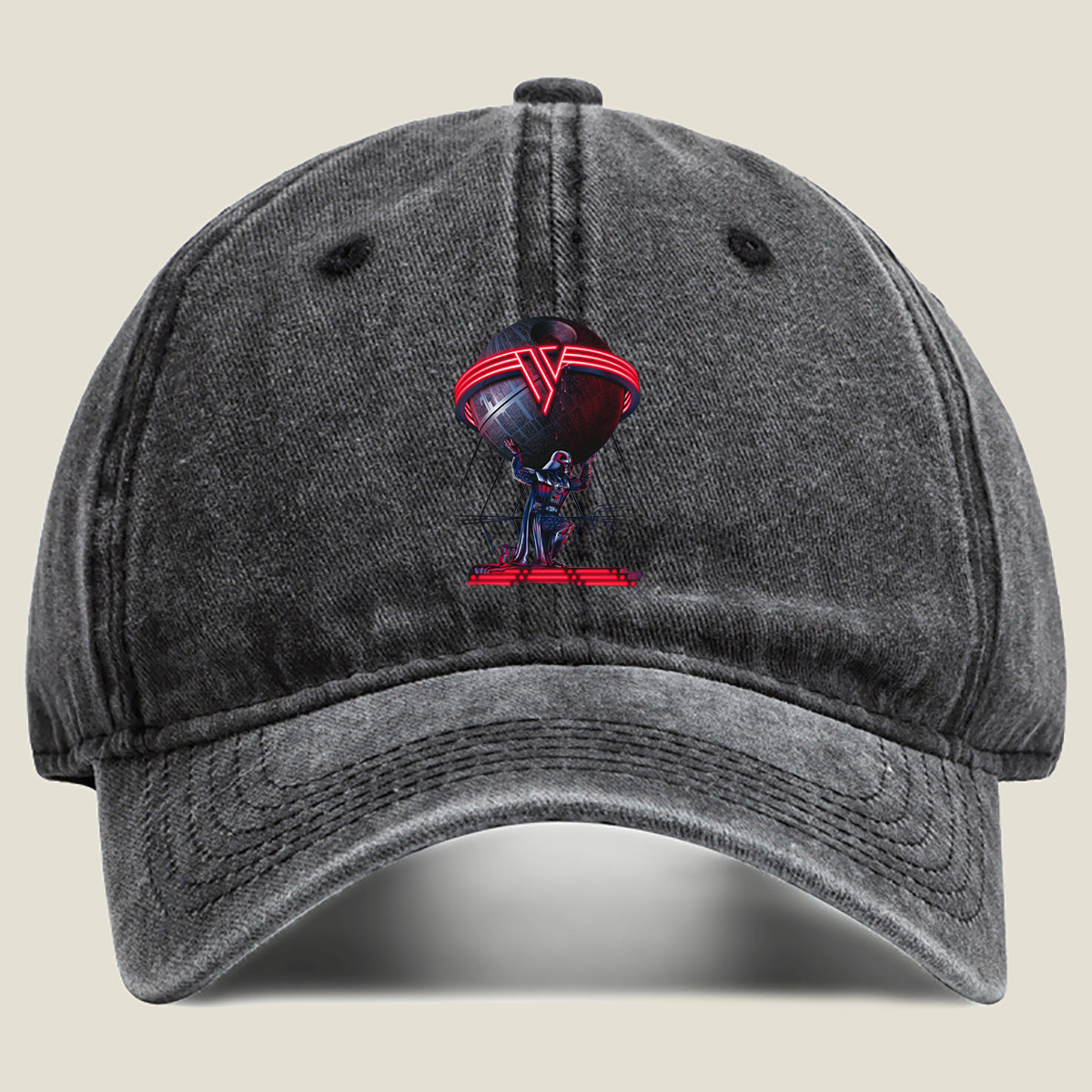 Darth Vader and the Death Star: A Galactic Powerhouse - Washed Denim - Baseball Cap