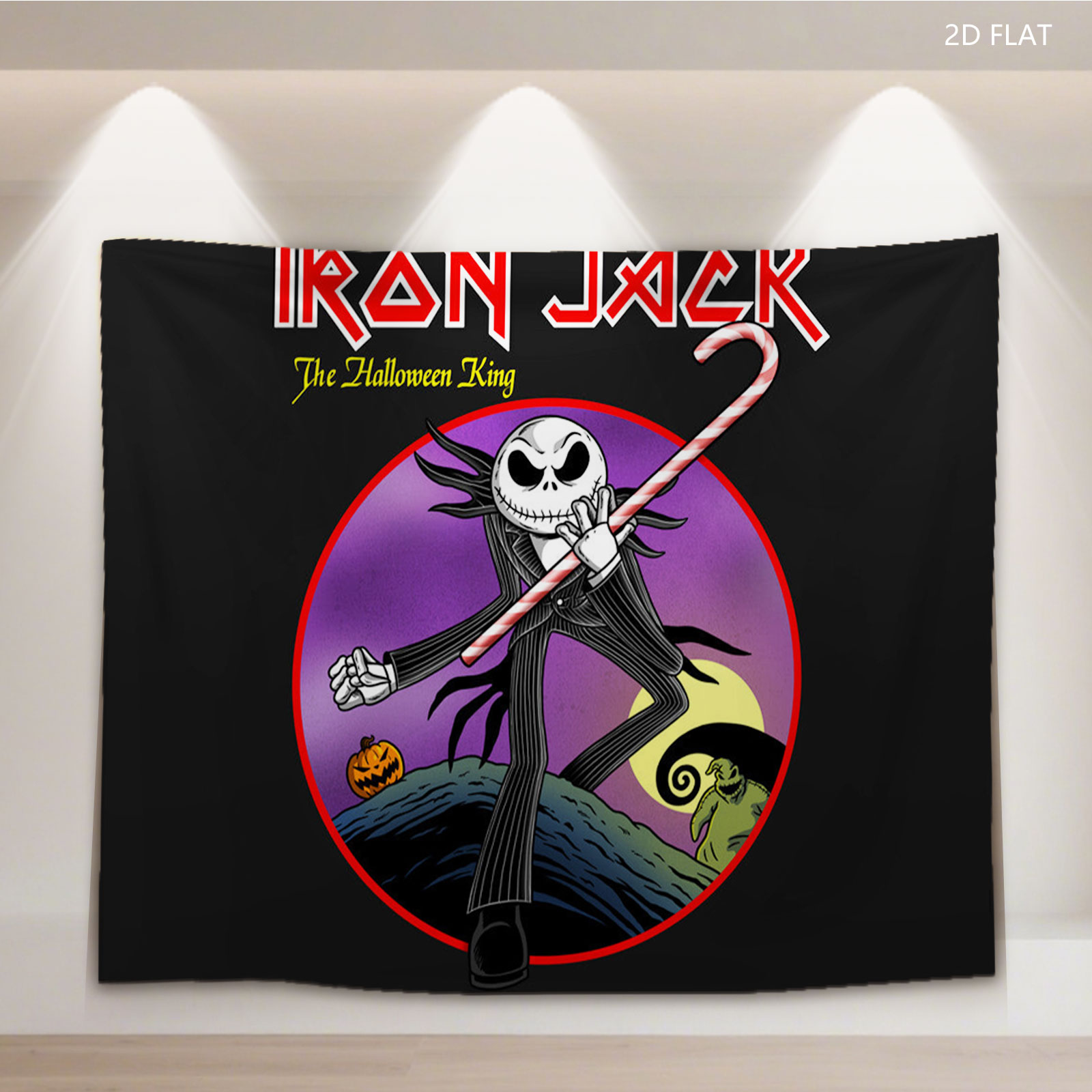 Iron Jack: The Halloween King - Jack Skellington in Rock Style - Tapestry
