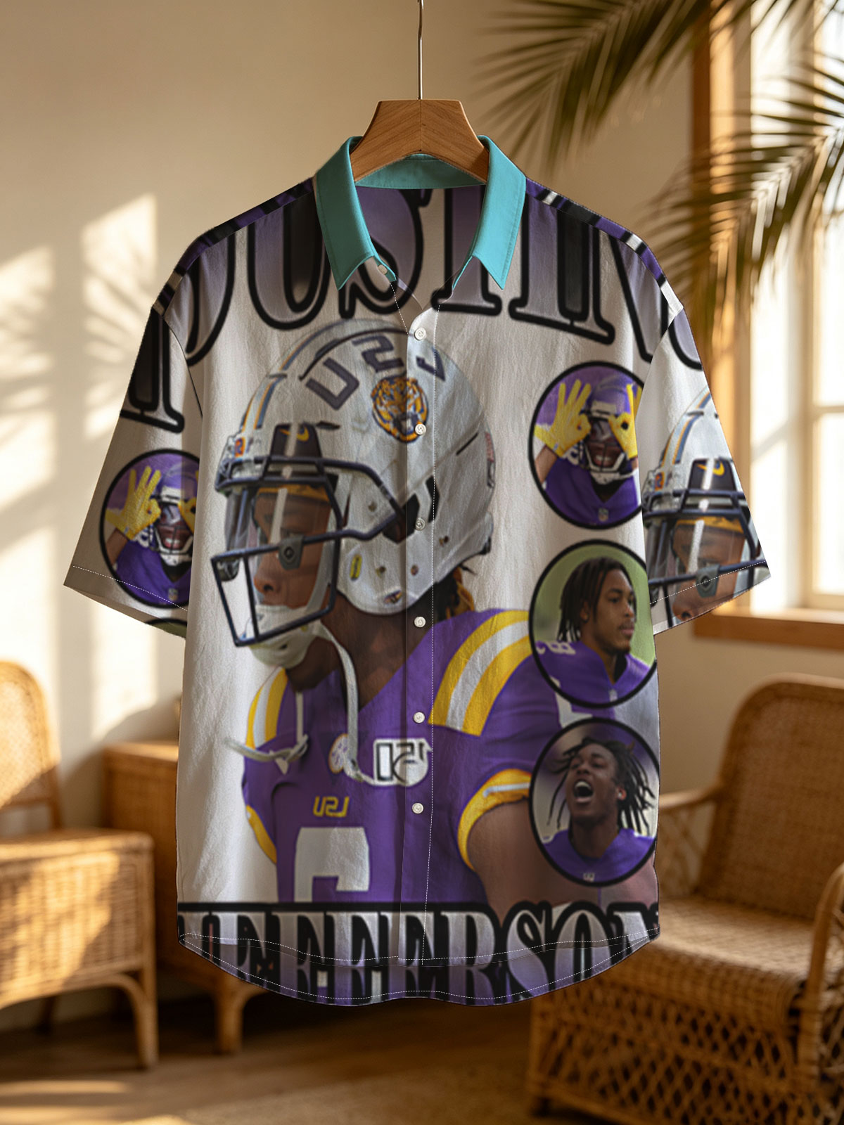 Justin Jefferson LSU Football Player Highlight Collage -  Shirt