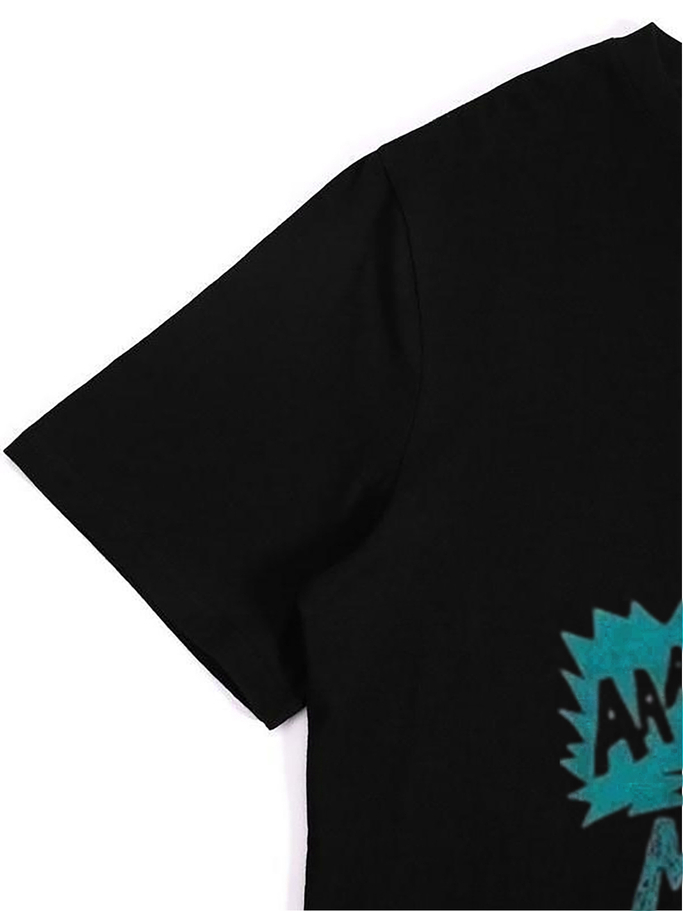 Men's Printed T-Shirt Featuring Cartoon Monsters and 