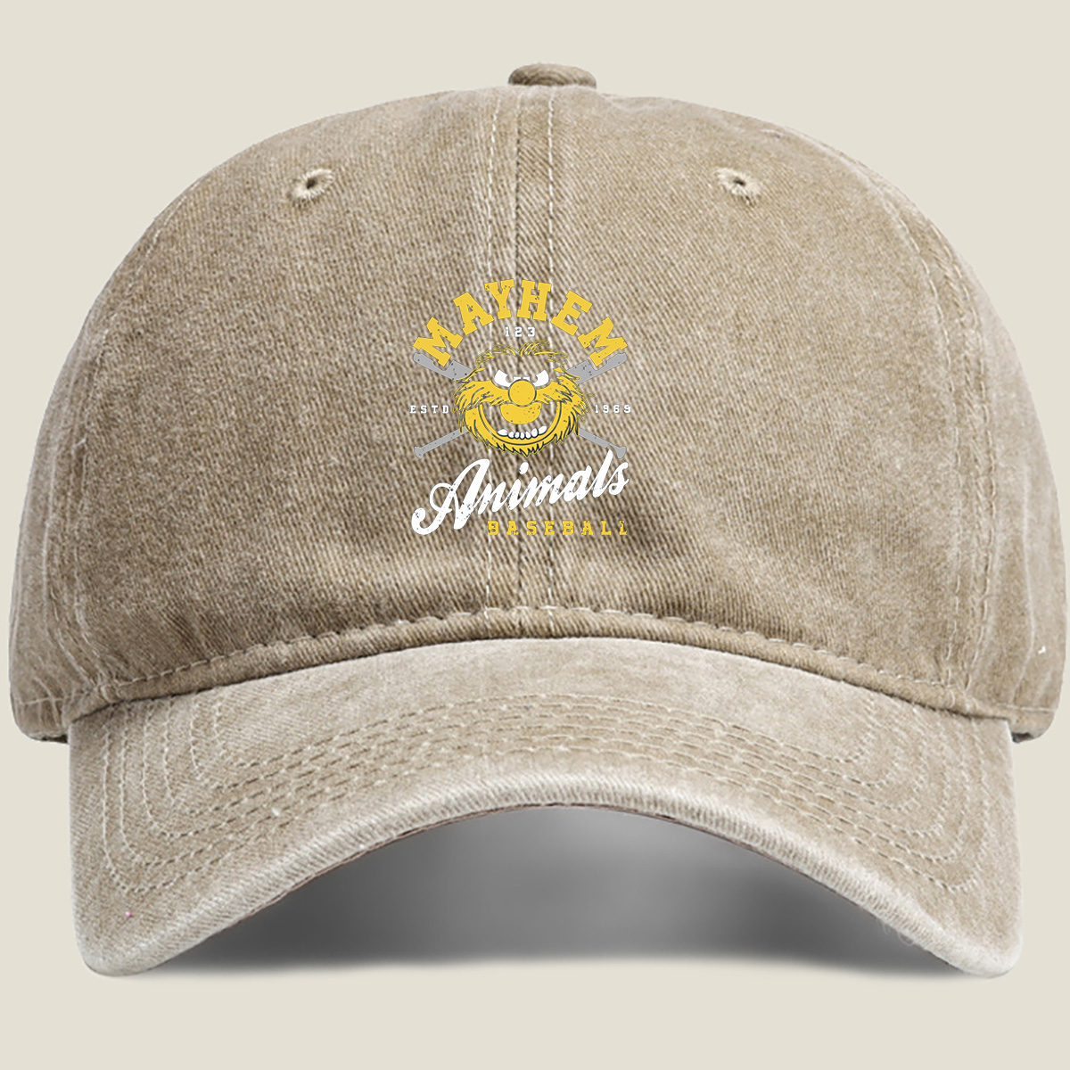 Muppets Animal Mayhem Baseball Logo - Washed Denim - Baseball Cap
