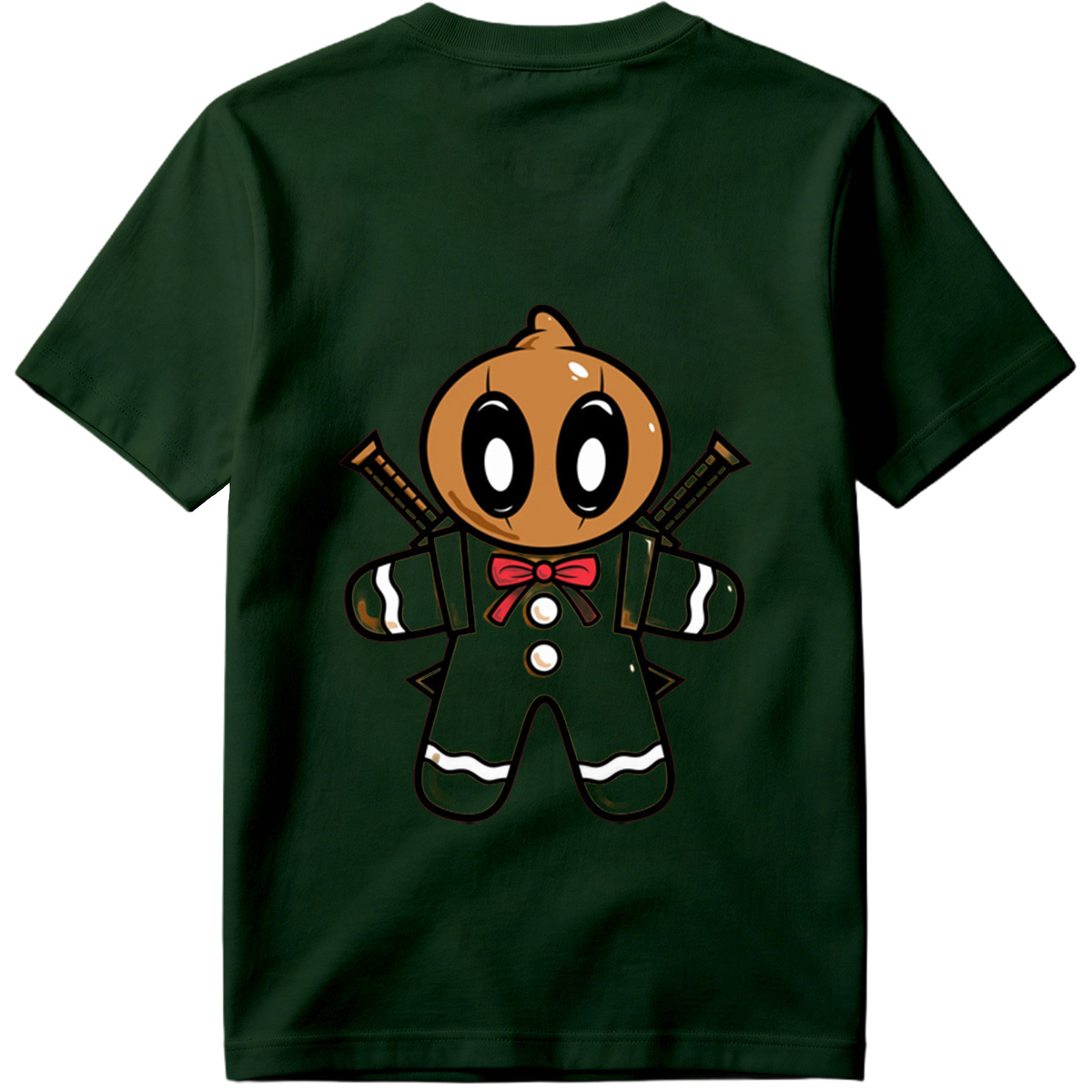 Gingerbread Ninja with Crossed Swords - Tee