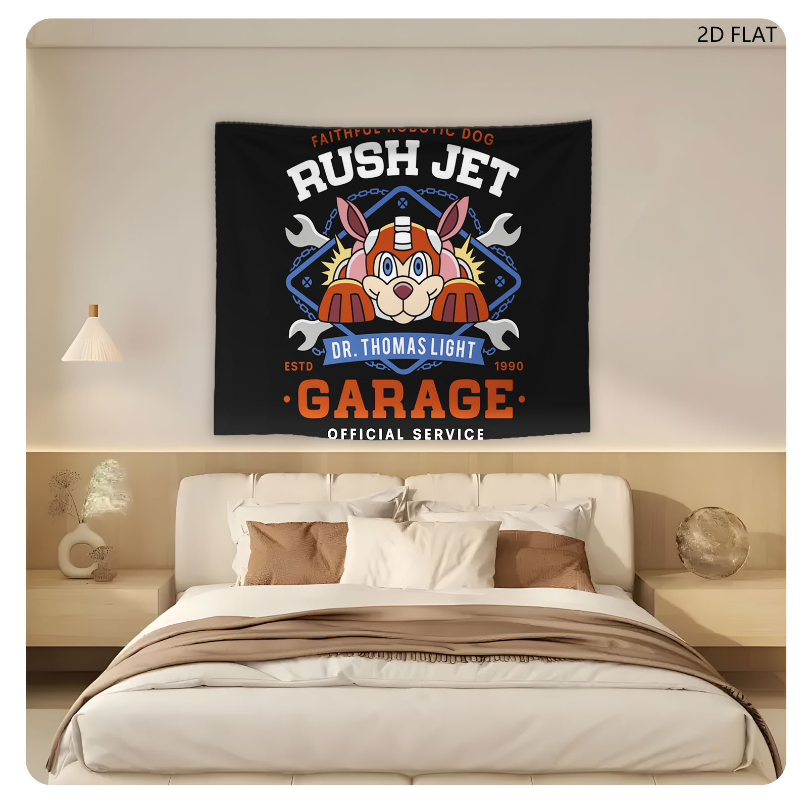 Rush Jet - Faithful Robotic Dog, Dr. Thomas Light Garage, Official Service, 1990 - Tapestry
