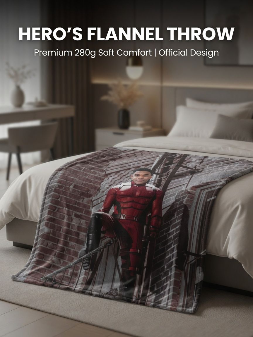 Custom Face Photo Flannel Throw Blanket Personalized Superhero Portrait Cozy Fleece Blanket for Bed Sofa Gift