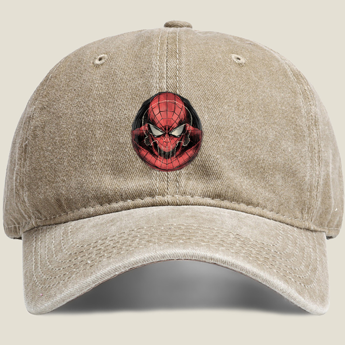 Spider-Man: Iconic Mask Design - Washed Denim - Baseball Cap