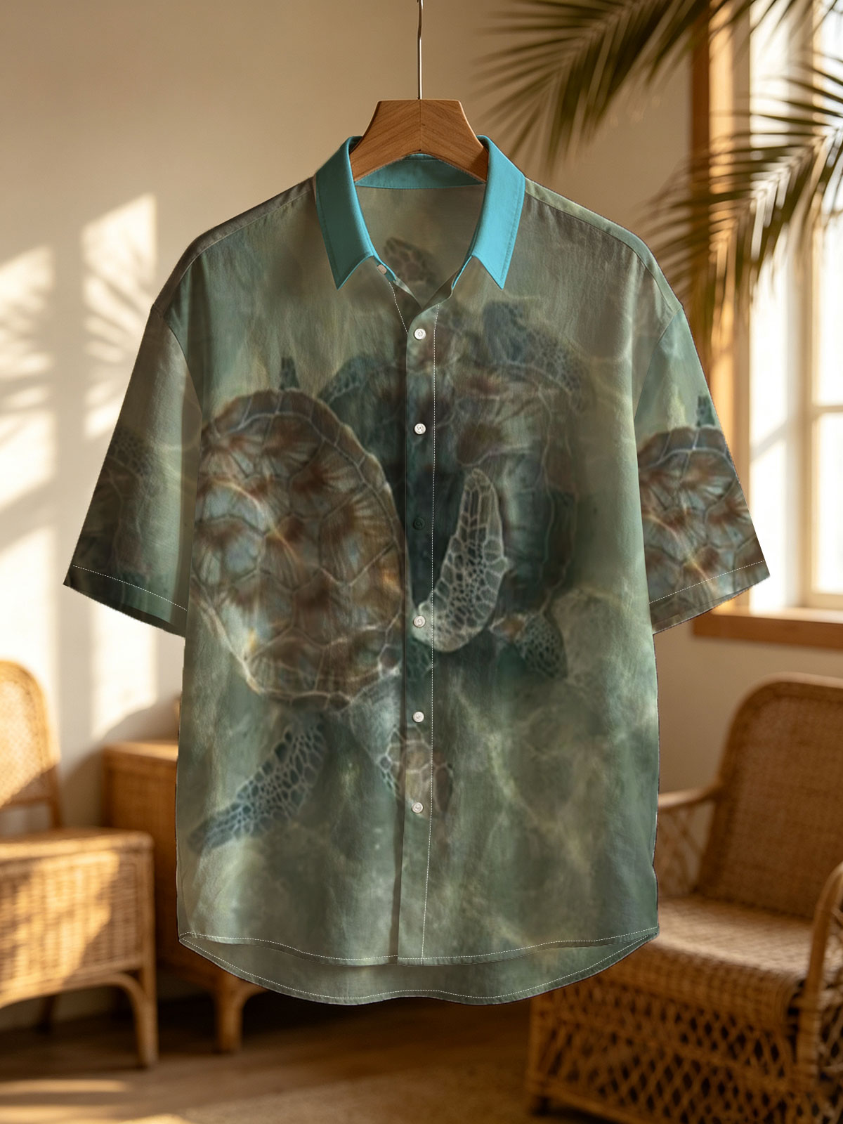 Sea turtles swimming in clear water -  Shirt