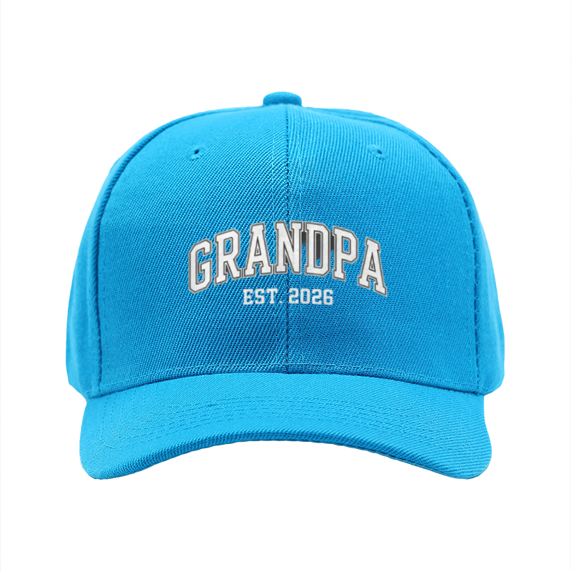 1pc New Baseball Cap Grandpa Est. 2026 Print Unisex Adjustable Hat for Outdoor Activities Adults Casual Wear Fashion Statement Accessory