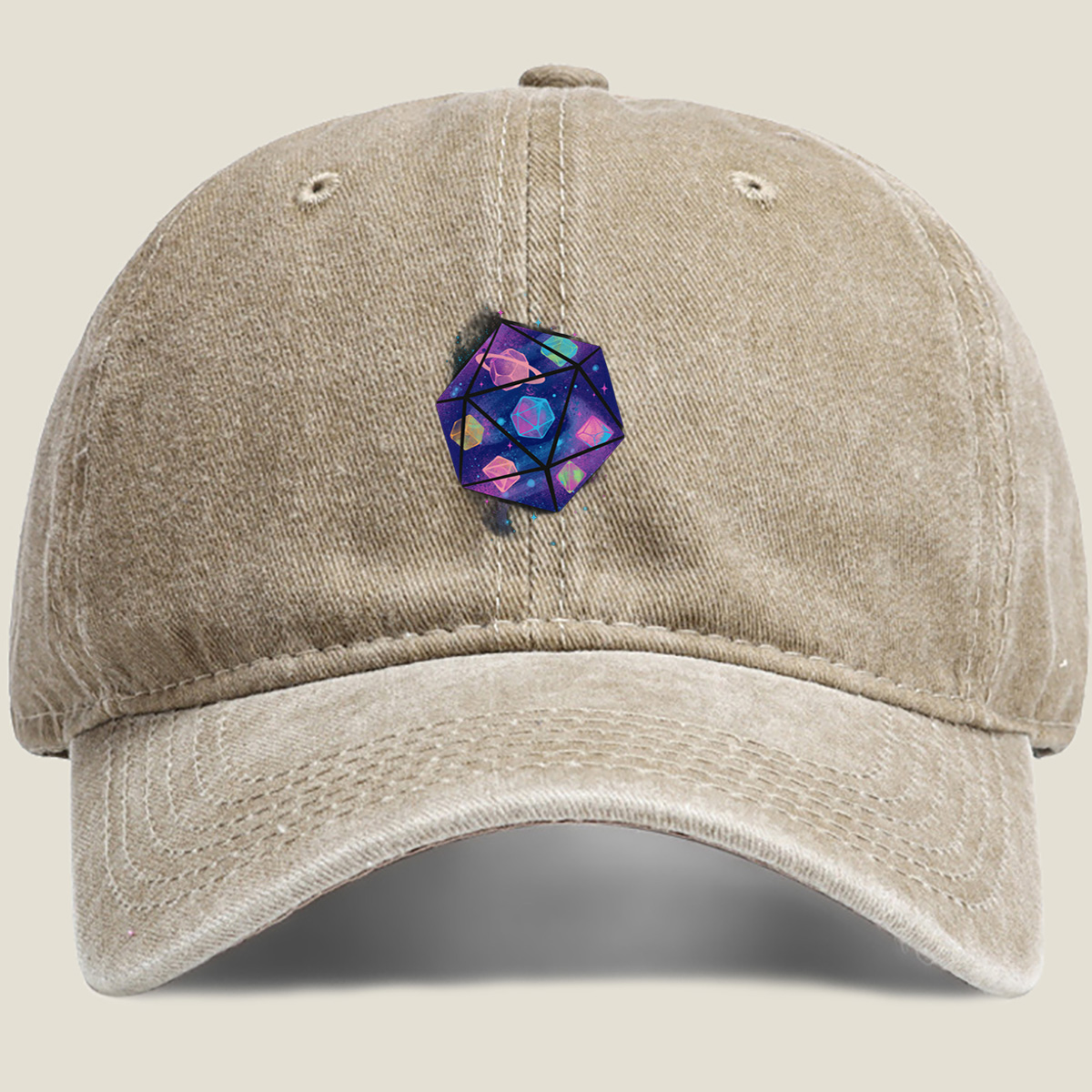 Cosmic Dice: Galaxy Gems and Planets - Washed Denim - Baseball Cap