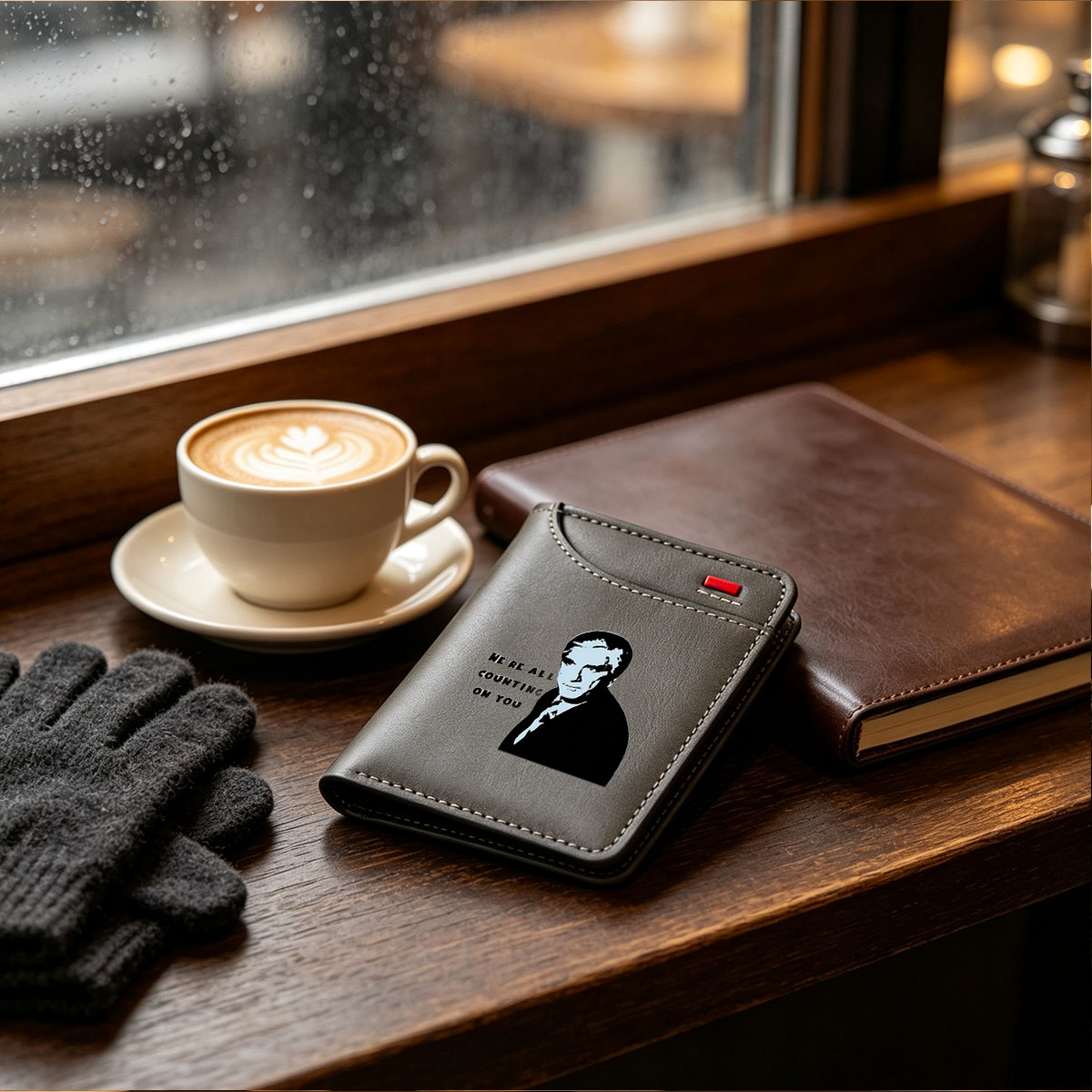 We're All Counting On You - James Bond Style Portrait - Vertical Style Wallet
