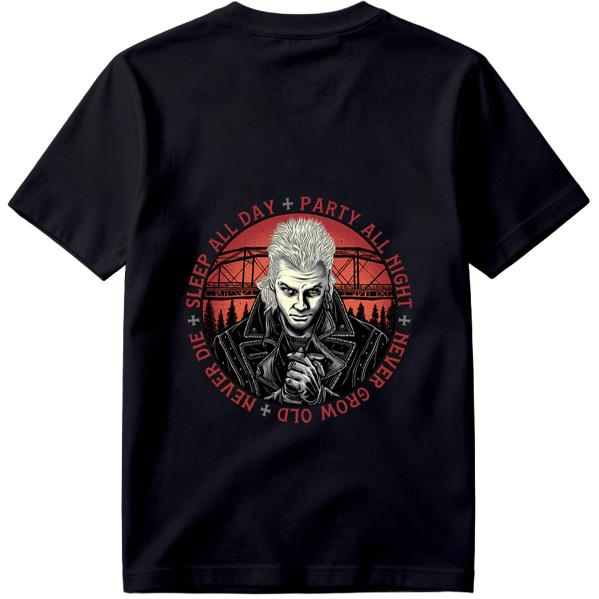 Johnny Silverhand: Sleep All Day, Party All Night, Never Grow Old, Never Die - Tee