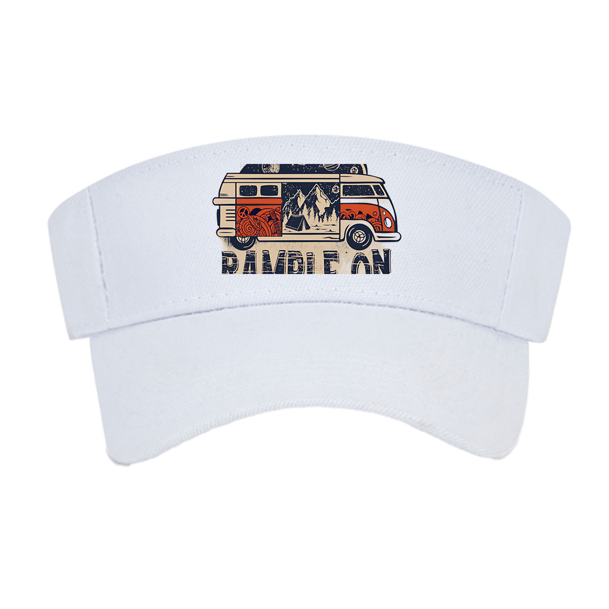 Ramble On: Van Adventure with Mountains, Stars, and Cosmic Vibes -  Visor cap