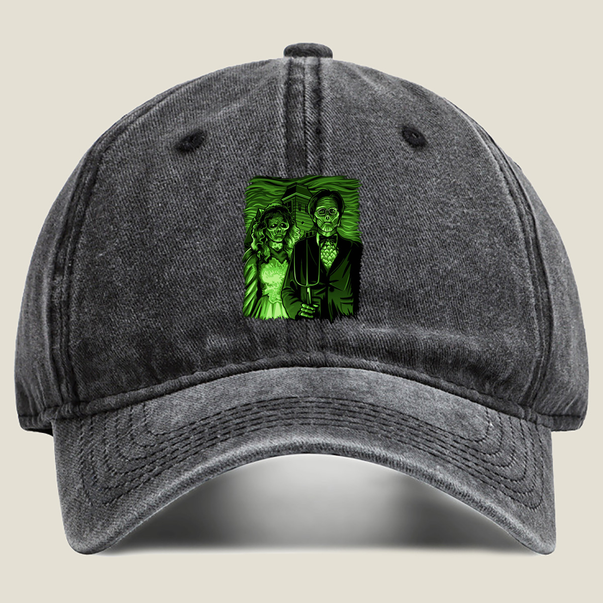 The Addams Family: Morticia and Gomez - Washed Denim - Baseball Cap