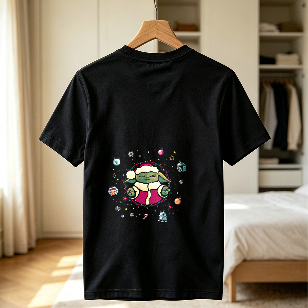 Baby Yoda Christmas Holiday Art - Tee