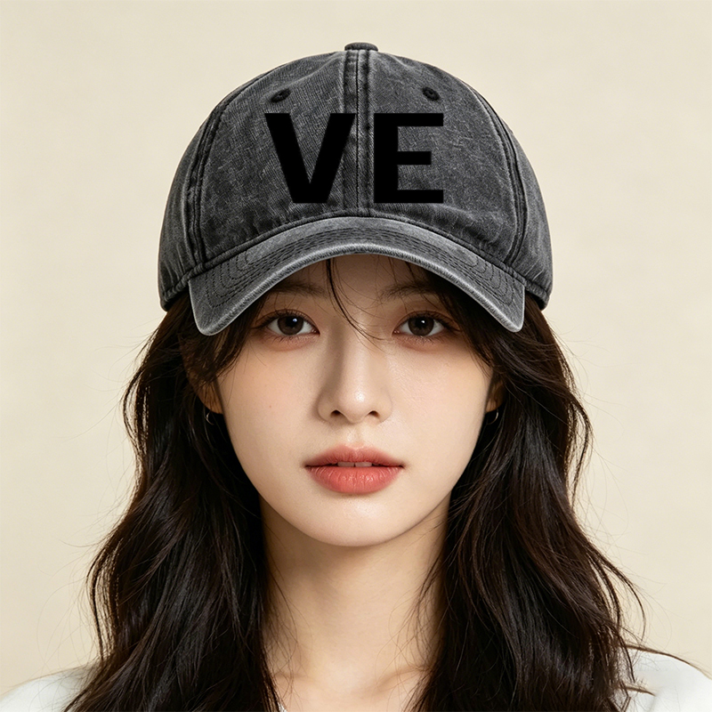 Unisex Classic Washed Cotton Hat with Minimalist 