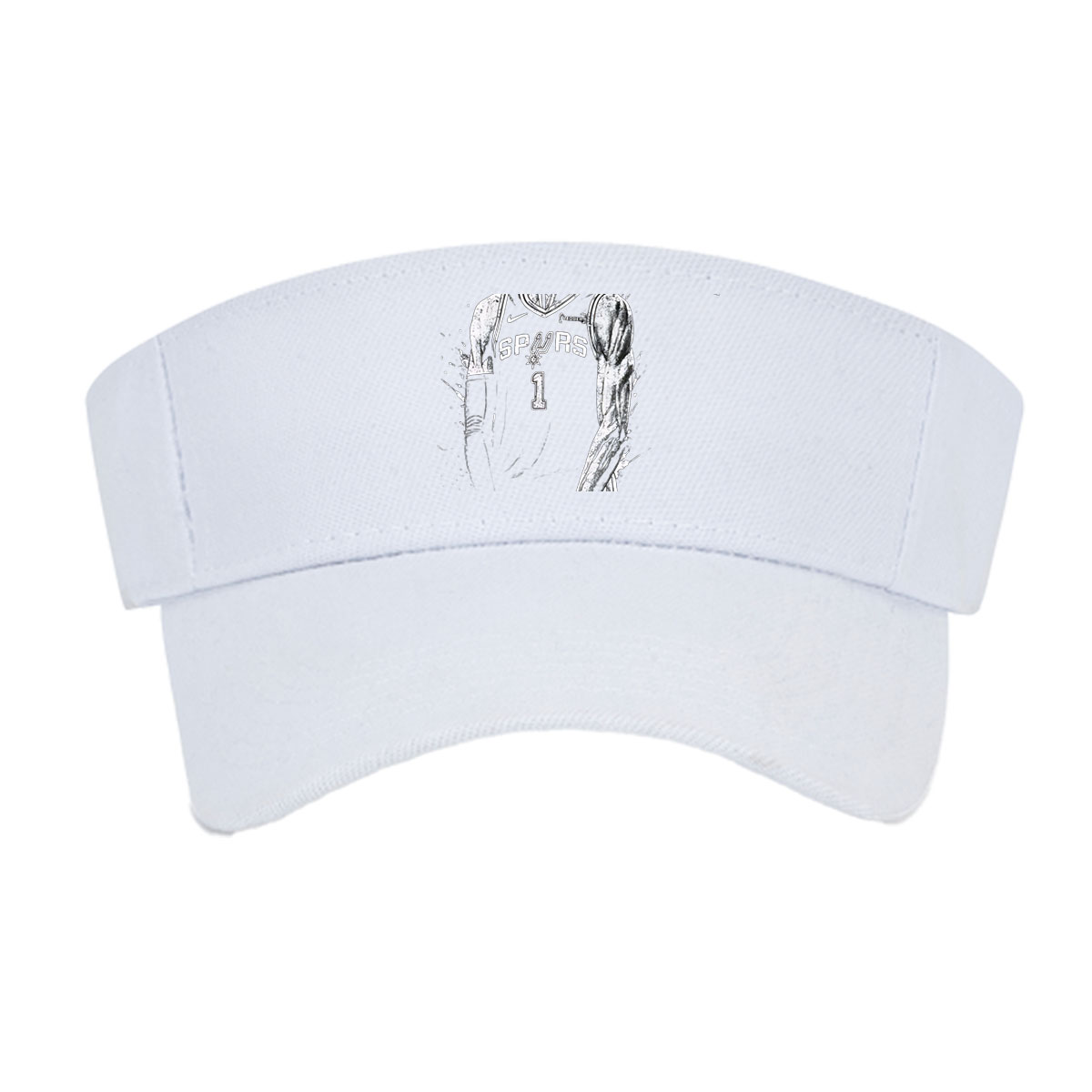 Wembanyama in Spurs Jersey, #1, Basketball Player, Artist Signature -  Visor cap