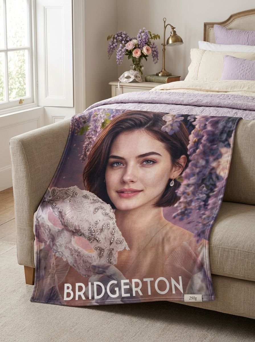 Custom Photo Face Blanket, Personalized Portrait Flannel Fleece Throw, Ultra Soft Cozy Keepsake Gift for Bed and Couch