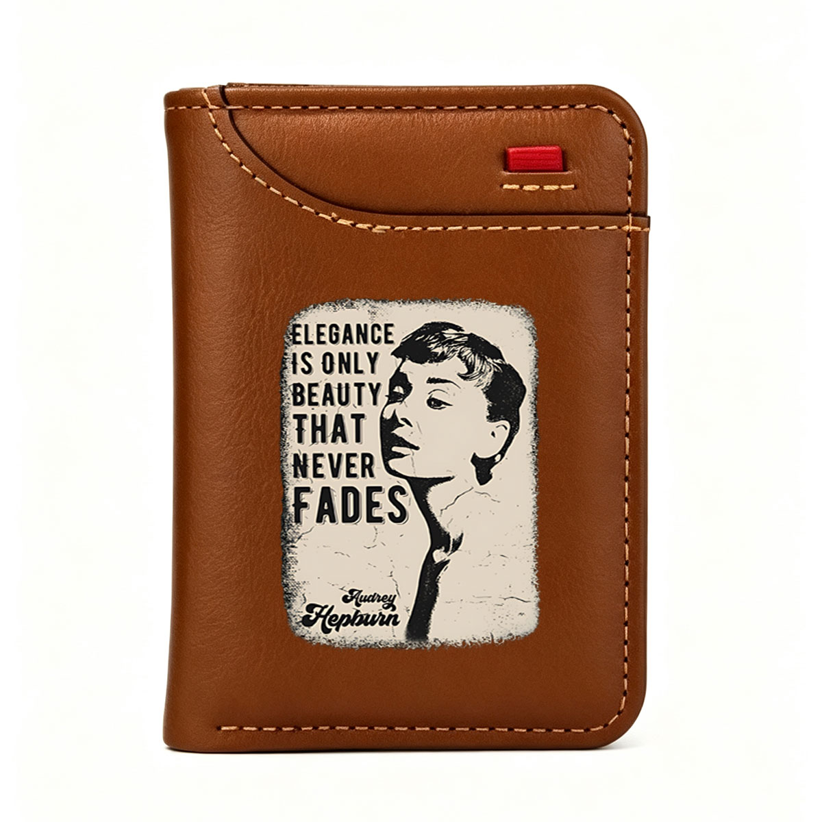 Audrey Hepburn - Elegance is Only Beauty That Never Fades - Vertical Style Wallet