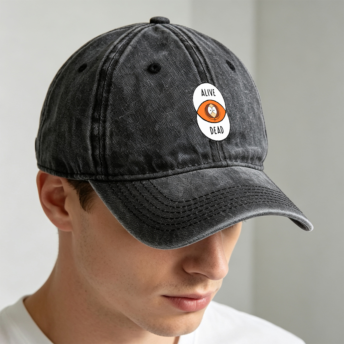 Schr?dinger's Cat: Alive and Dead - Washed Denim - Baseball Cap