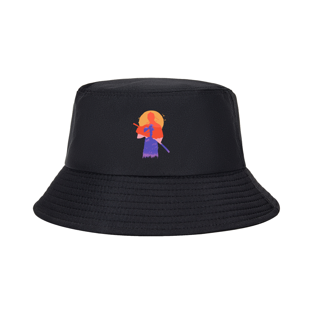 Samurai Silhouette at Sunset - Fisherman's Hat