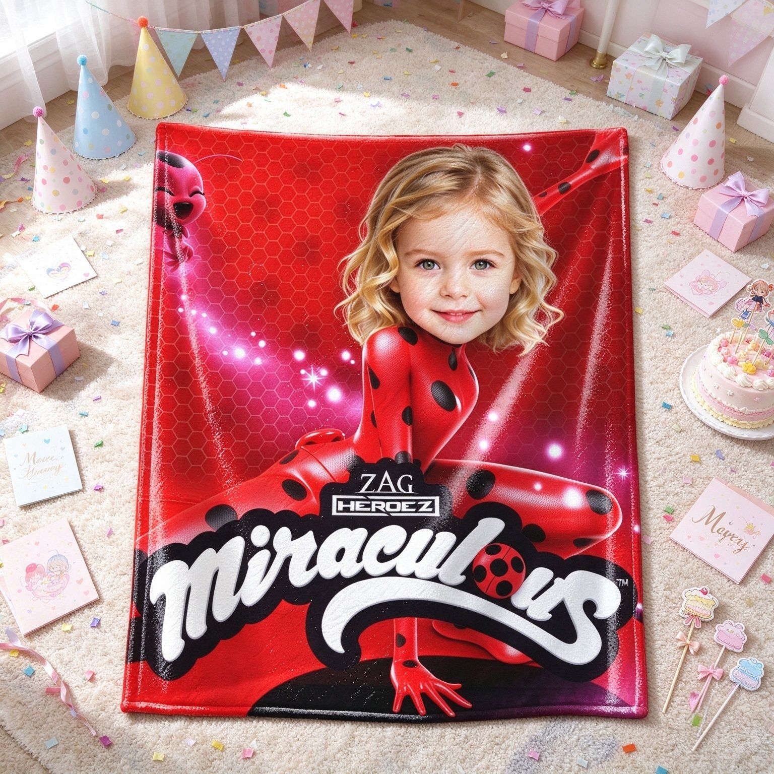 Personalized Face Photo Superhero Flannel Blanket, Ultra Soft Anti-Pilling Throw, Ideal Custom Gift for Kids