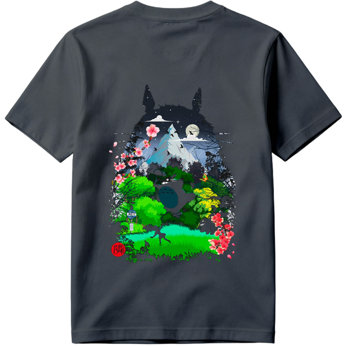 Totoro in the Cherry Blossom Garden - Tee
