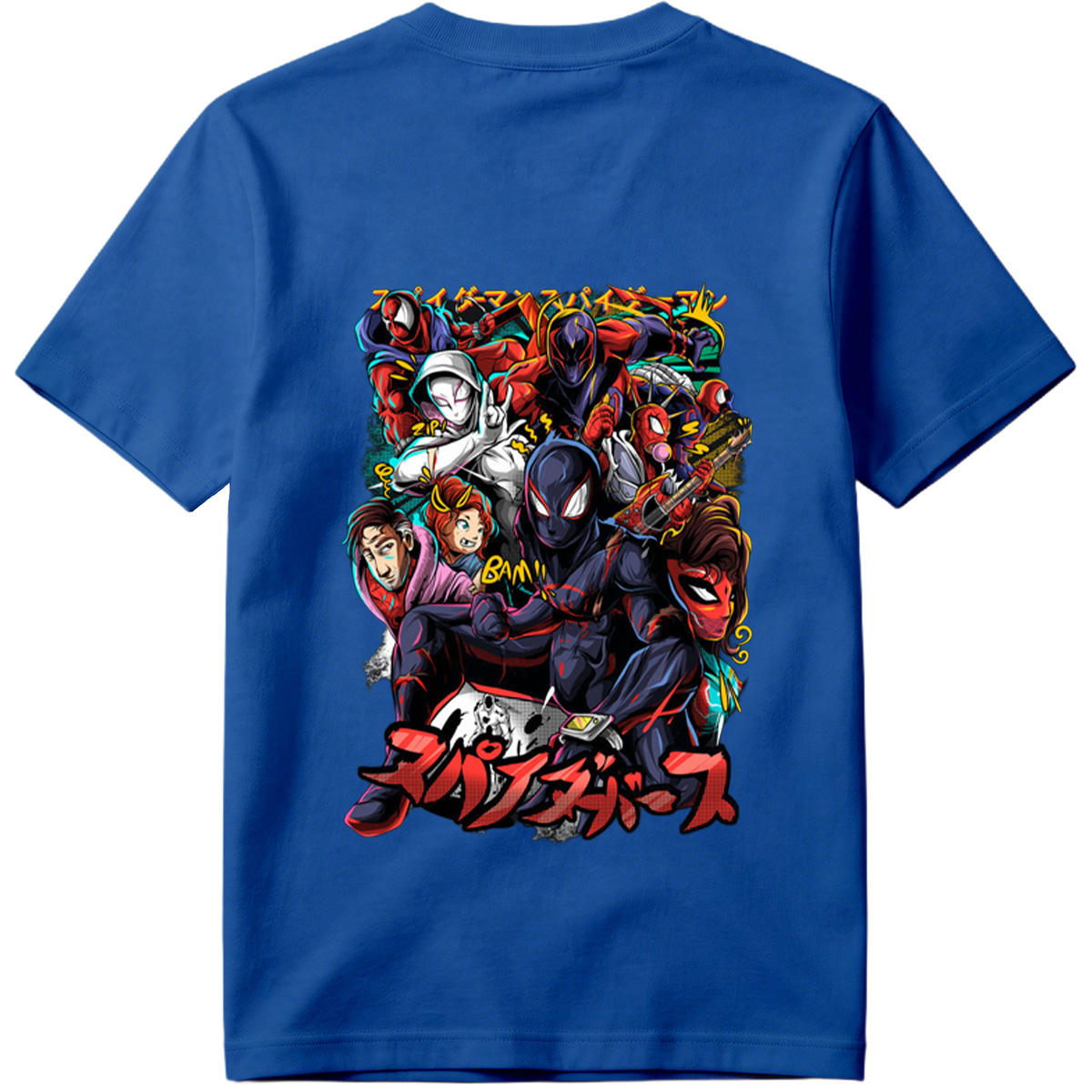 Spider-Verse: Miles Morales, Gwen Stacy, Peter Parker, and the Spider-Family - Tee