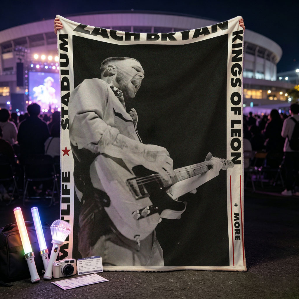 Zach Bryan Live Performance at MetLife Stadium with Kings of Leon and More - Blankets