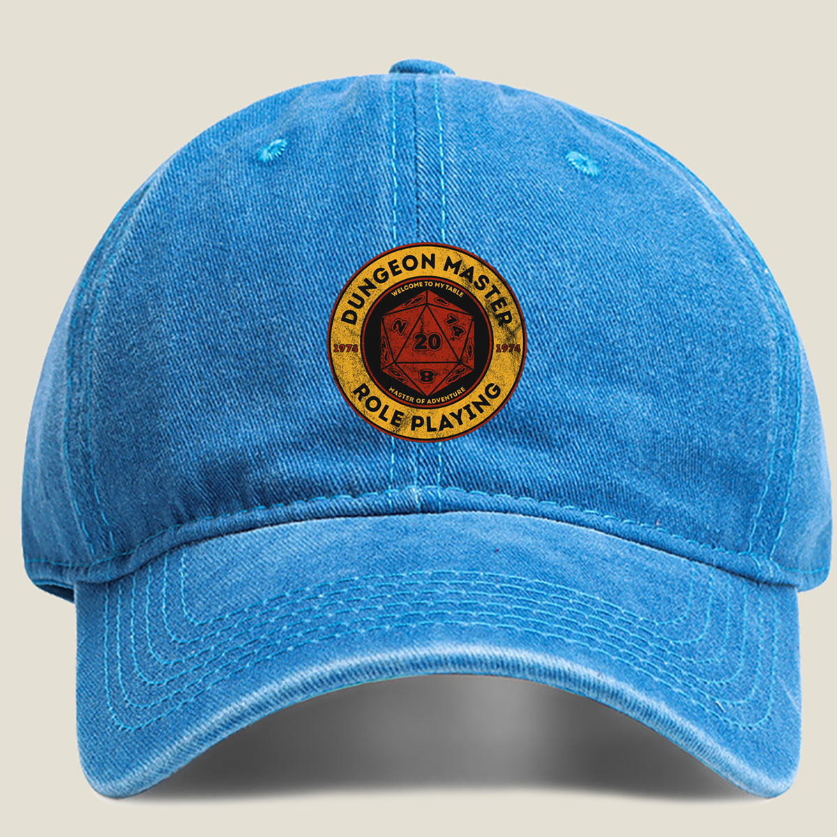 Dungeon Master Role Playing: Welcome to My Table - Washed Denim - Baseball Cap
