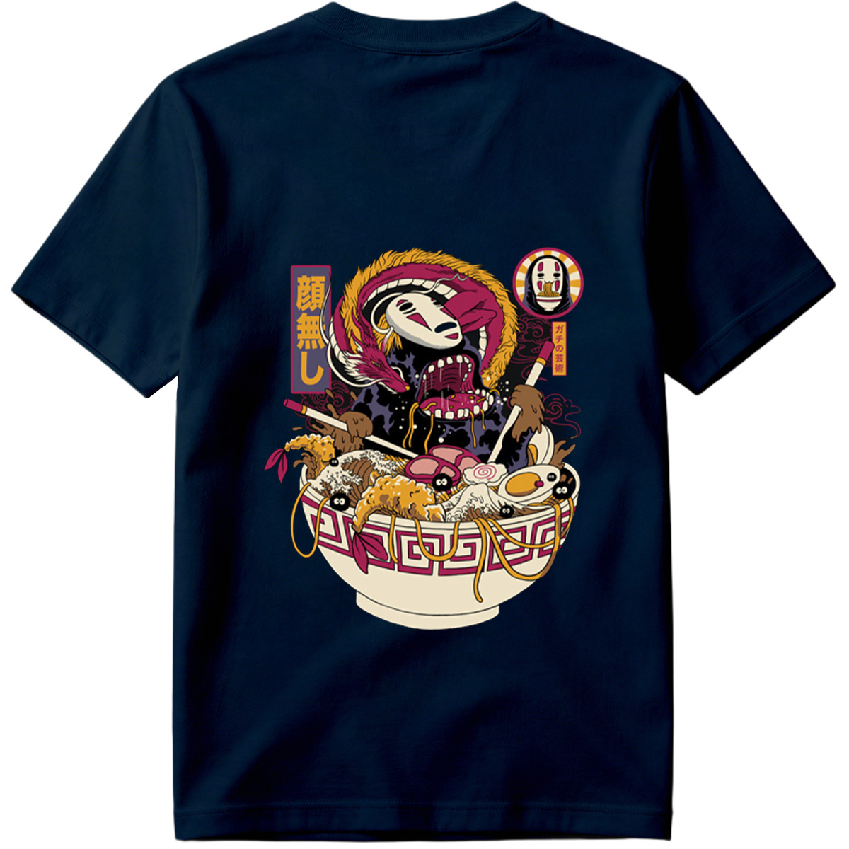 No-Face Ramen: Spirited Away Fusion Art - Tee