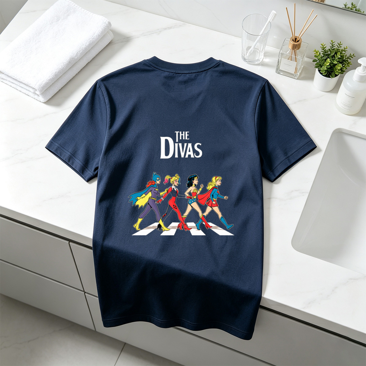 The Divas: Batgirl, Harley Quinn, Wonder Woman, Supergirl - Tee