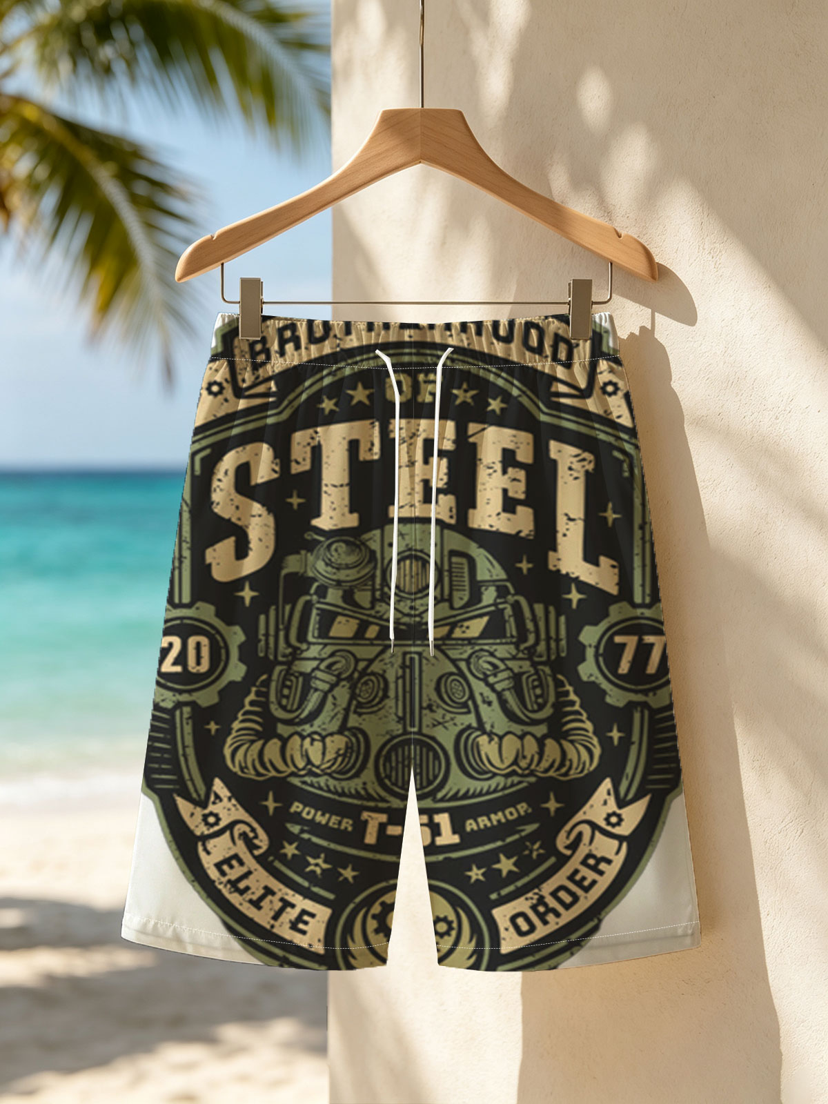 Brotherhood of Steel: T-51 Power Armor Elite Order 2077 -  Beach shorts