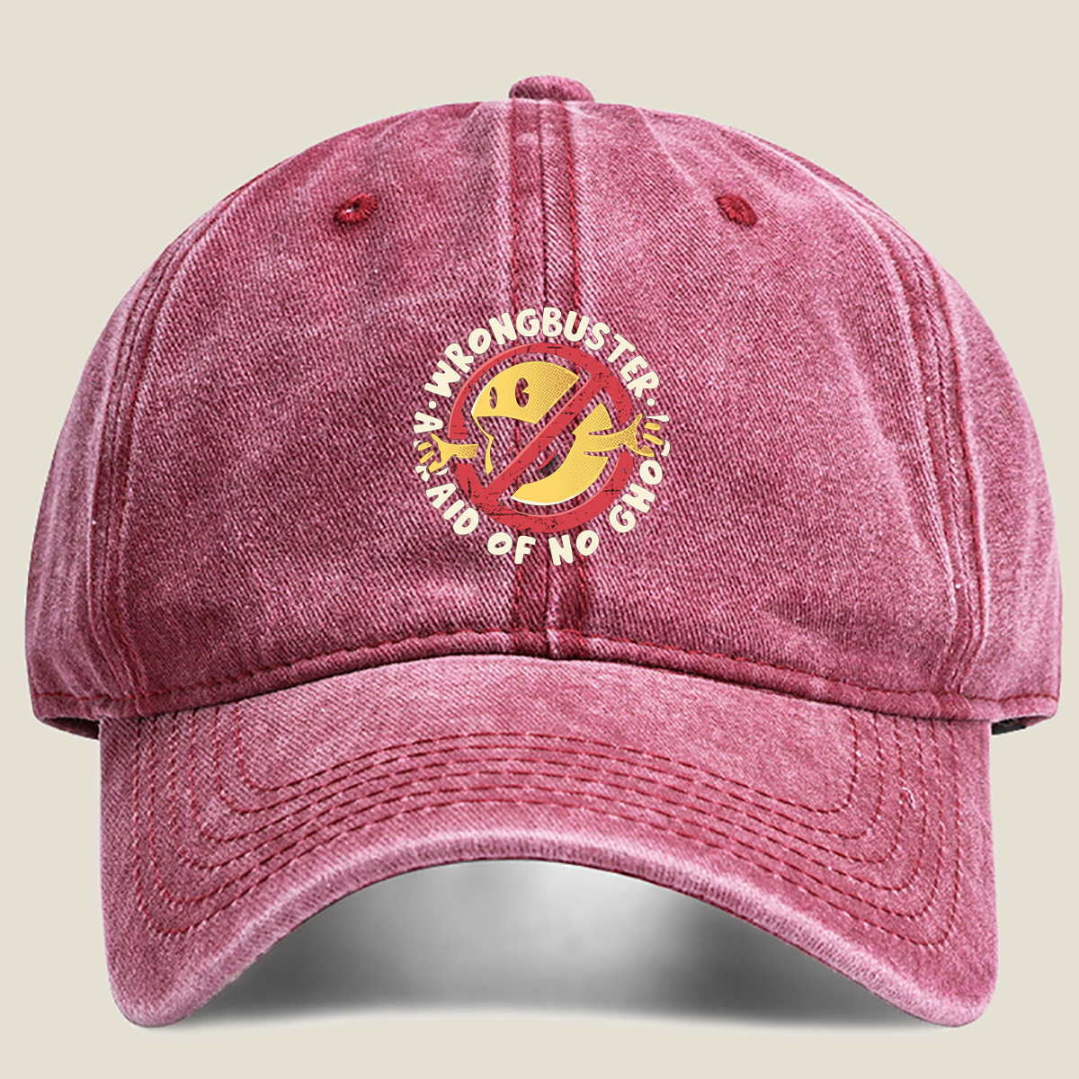 Pac-Man Wrongbuster: Afraid of No Ghost - Washed Denim - Baseball Cap