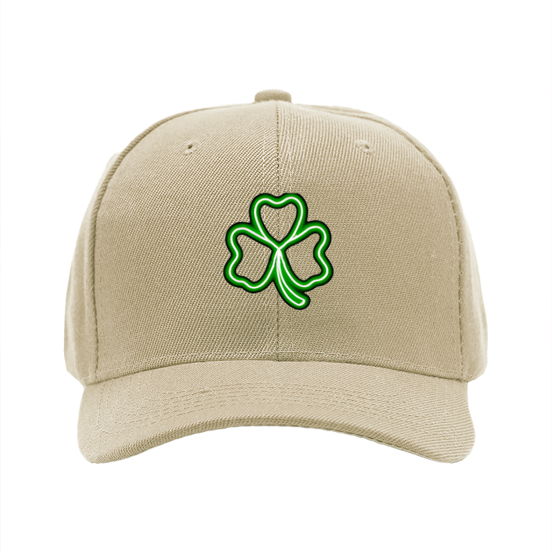 1pc New Baseball Cap with Neon Green Clover Print and Glowing Design Unisex Adjustable Hat for Outdoor Activities and Casual Wear Adults and Teens