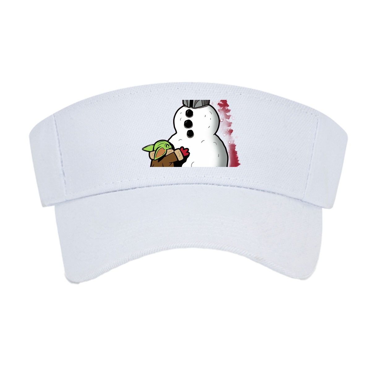 Baby Yoda Builds a Snowman with Mandalorian Helmet -  Visor cap