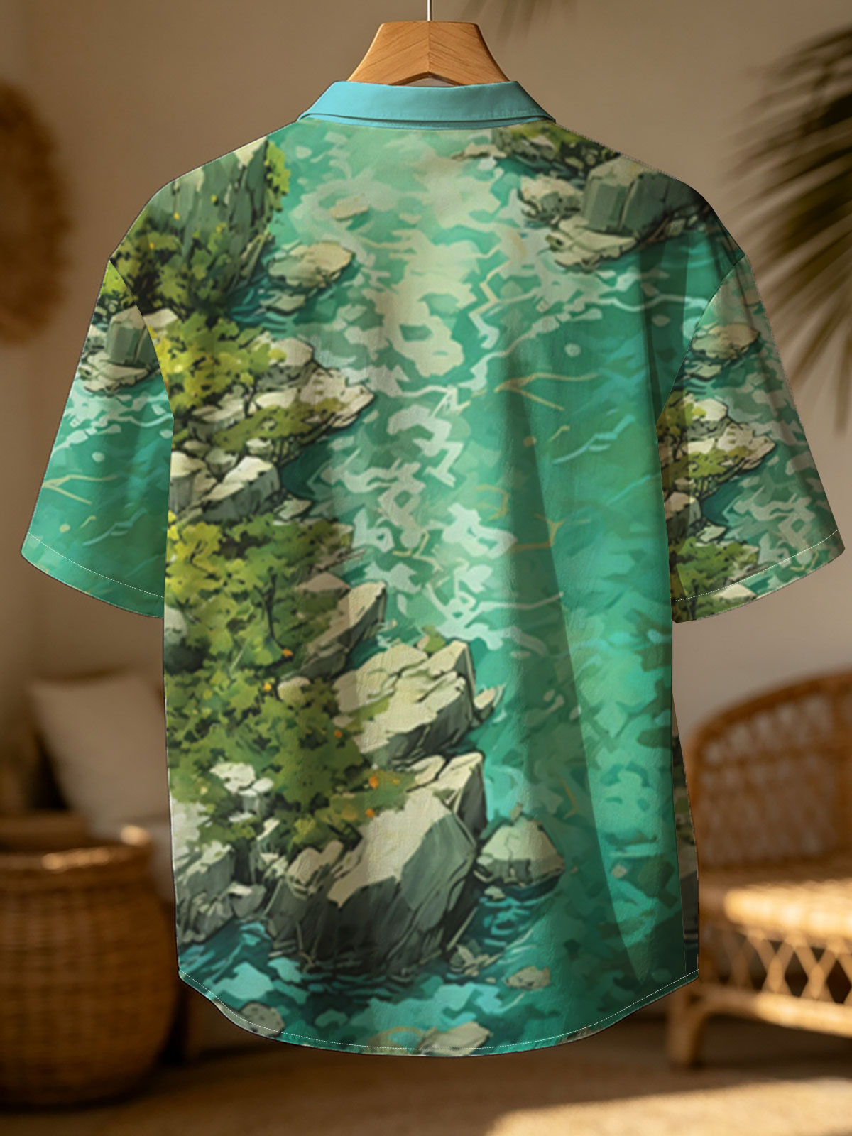 Crystal Clear River Winding Through Rocky Landscape -  Shirt