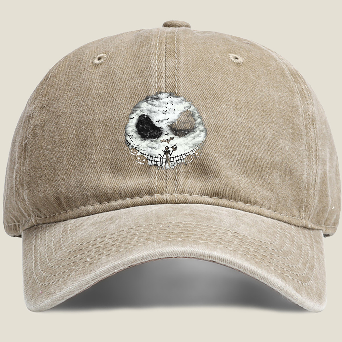 The Nightmare Before Christmas: Jack Skellington and Zero - Washed Denim - Baseball Cap