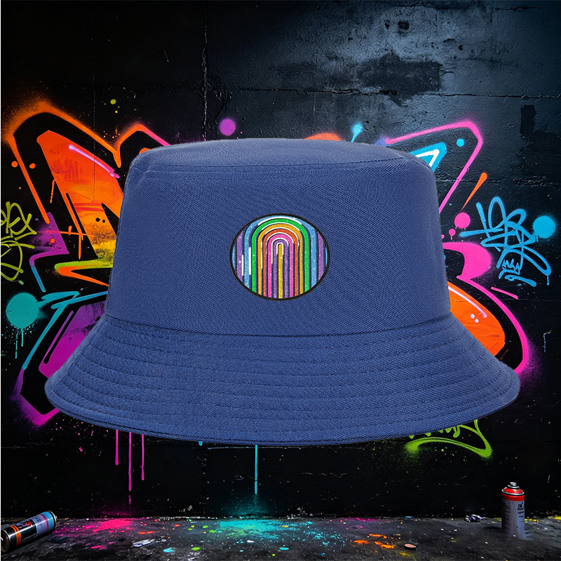 Unisex Bucket Hat with Glitter Rainbow Print Design - Classic Adjustable Sun Hat for Outdoor Activities, Beach, Travel, and Casual Wear - Perfect for Adults Seeking Fashionable and Comfortable Headwear