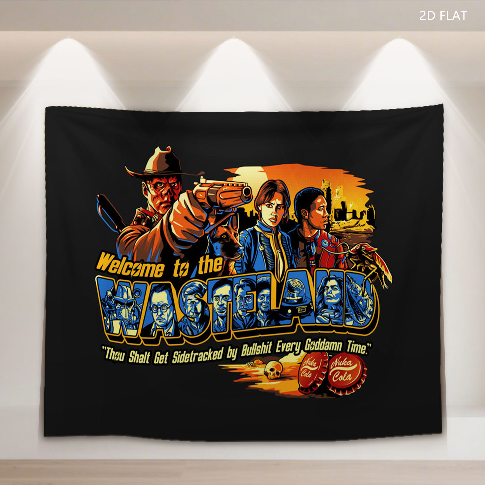 Welcome to the Wasteland: Vault Dweller, Sheriff, and Companions in Post-Apocalyptic Adventure with Nuka-Cola - Tapestry