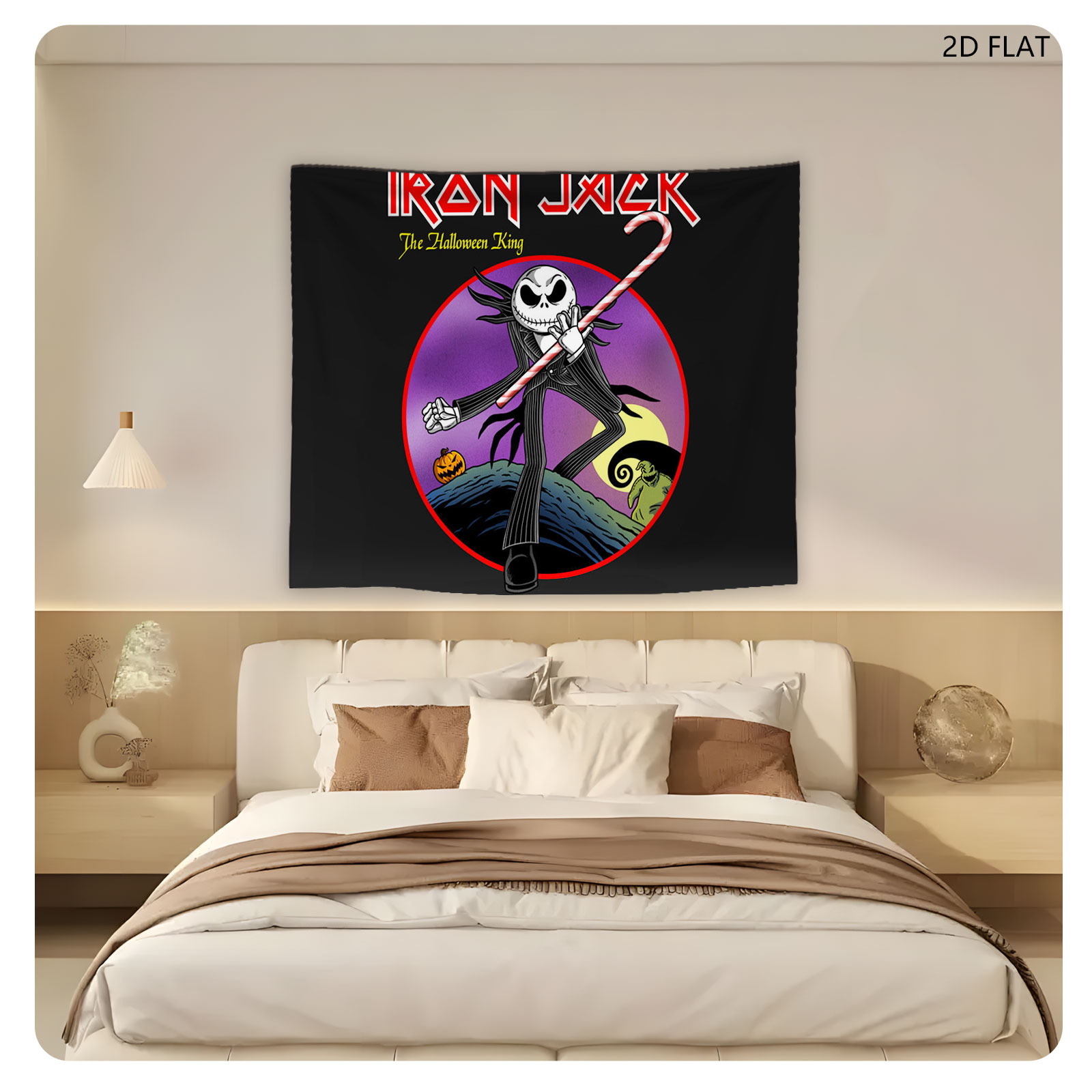 Iron Jack: The Halloween King - Jack Skellington in Rock Style - Tapestry