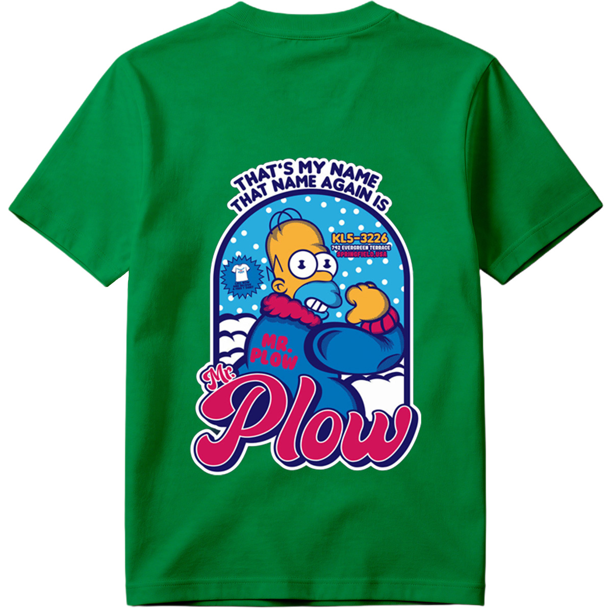 Homer Simpson Mr. Plow Springfield USA - Tee