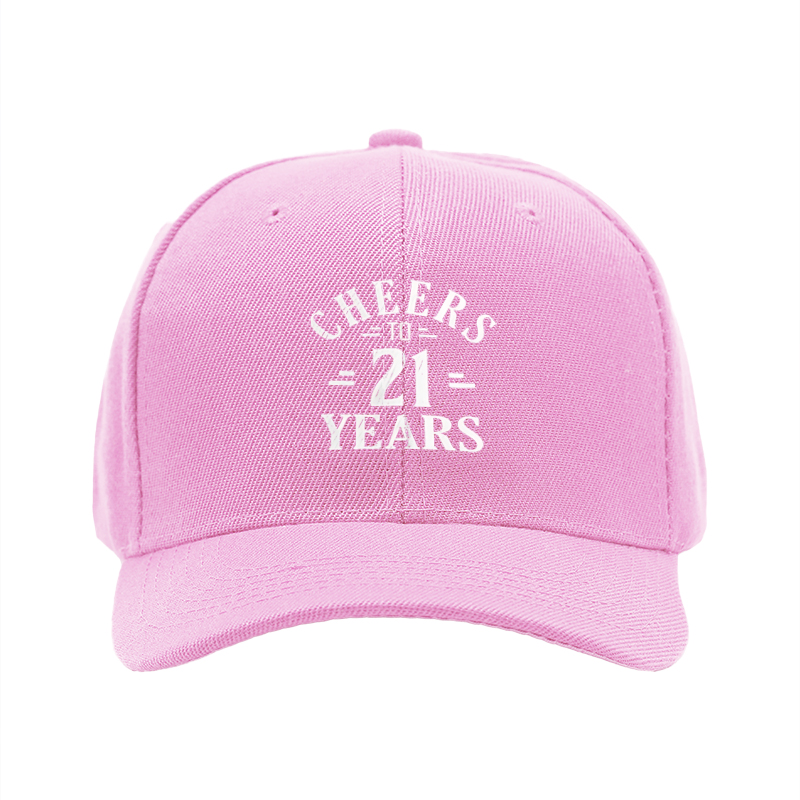 1pc New Baseball Cap Cheers to 21 Years Print Unisex Adjustable Hat for Outdoor Activities Adults Fashion Statement Cap