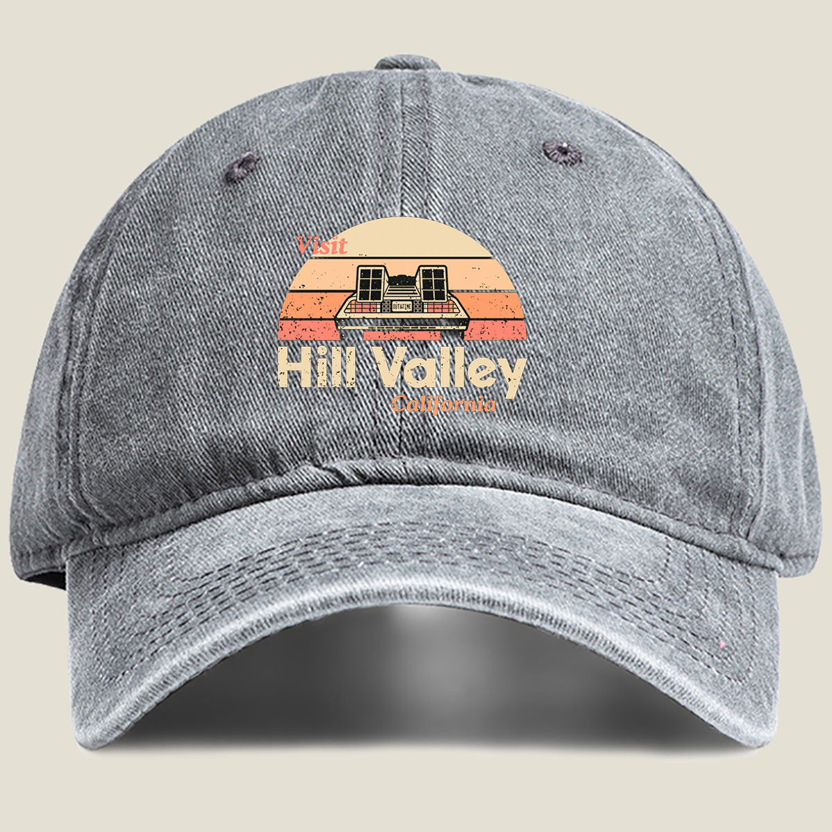Back to the Future: Visit Hill Valley, California - Washed Denim - Baseball Cap