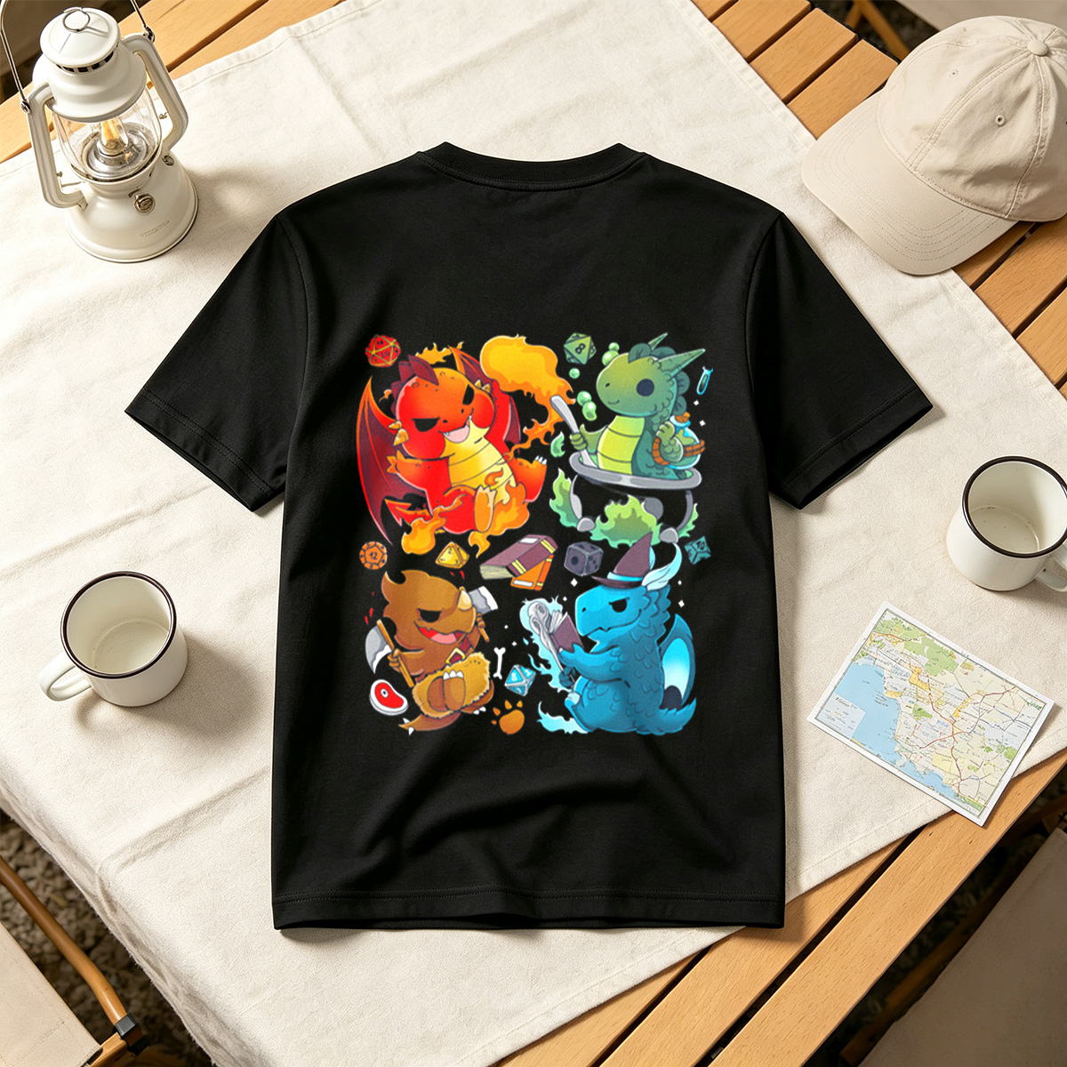 Dragon Quest: Fire, Nature, Earth, and Water Elements - Tee